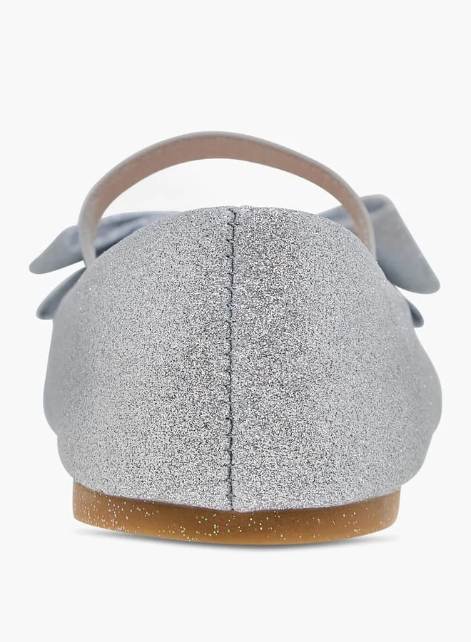 Flora Bella By Shoexpress Girls Bow Embellished Ballerina Shoes With Elasticated Strap