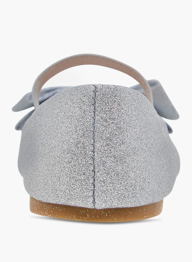 Flora Bella By Shoexpress Girls Bow Embellished Ballerina Shoes With Elasticated Strap - Image 5