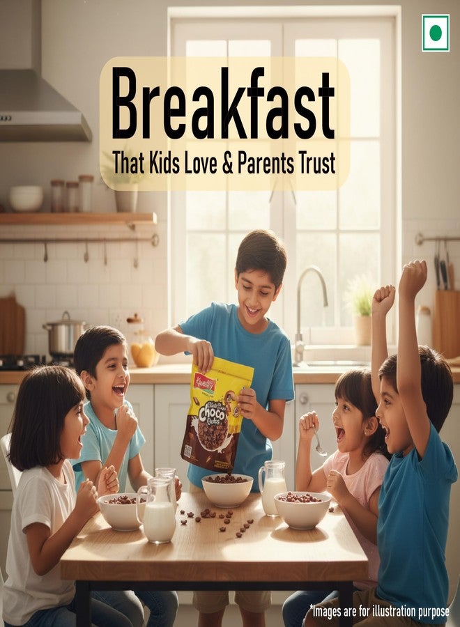 Kwality Choco Flakes 375g | Made with Whole Wheat | Zero% Maida, Source of Protein | Fibre, Richness of Chocolate - Image 5