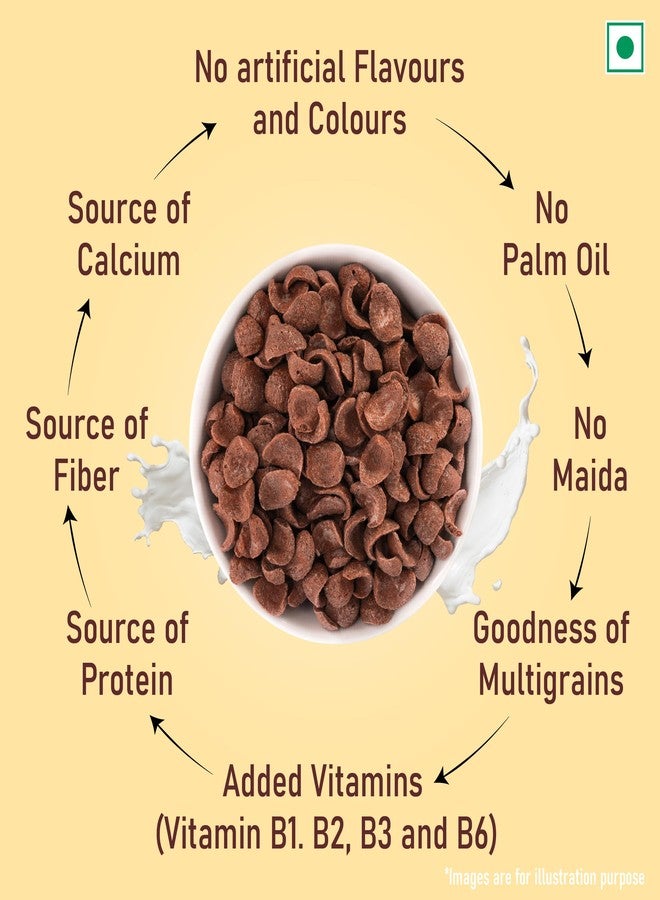 Kwality Choco Flakes 375g | Made with Whole Wheat | Zero% Maida, Source of Protein | Fibre, Richness of Chocolate - Image 4