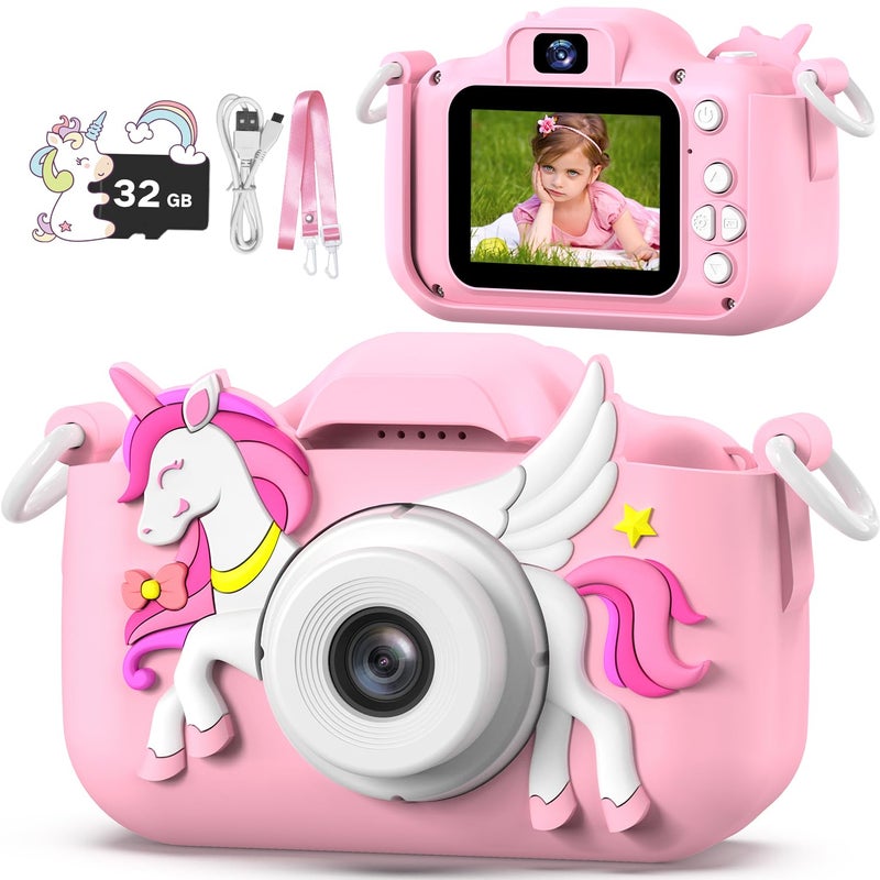 masterbee Kids Camera Toy, masterbee Children Camera Toys for Kid Age 3-12, Christmas/Birthday Gifts for Girls, 1080P HD Video Kids Digital Camera, Gift for 3 4 5 6 7 8 9 10 11 12 Year Old Girl - Image 1