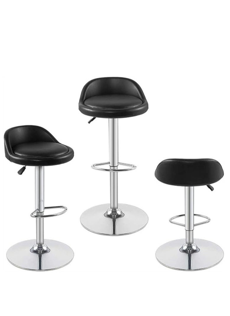 Generic Round Bar Chair, Bar Stool with Back Rest Height Adjustable Swivel Pub  - Image 5