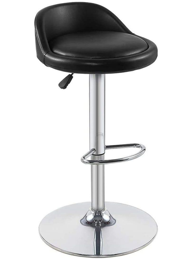 Generic Round Bar Chair, Bar Stool with Back Rest Height Adjustable Swivel Pub  - Image 1