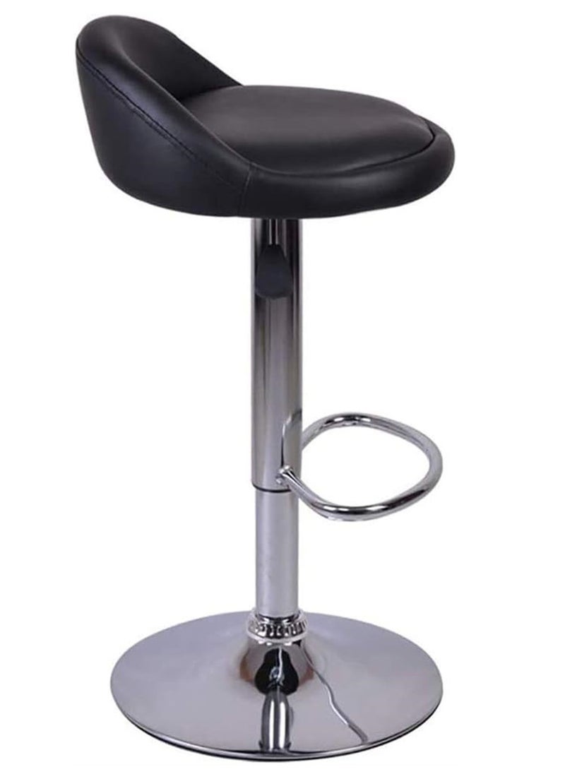 Generic - Round Bar Chair, Bar Stool with Back Rest Height Adjustable Swivel Pub - Image 1