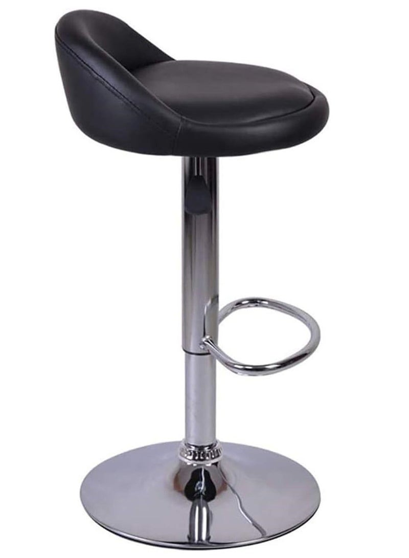 Round Bar Chair, Bar Stool with Back Rest Height Adjustable Swivel Pub - Image 2