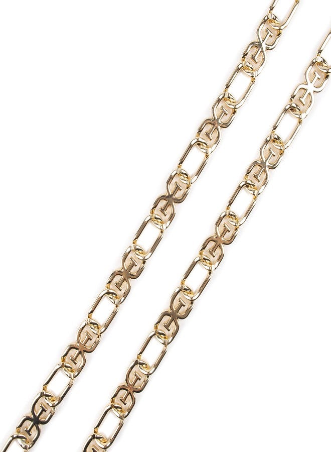 Sam Edelman Women's Fully Adjustable Double-E Logo Chain Link Dress Belt, Gold, Small - Image 4