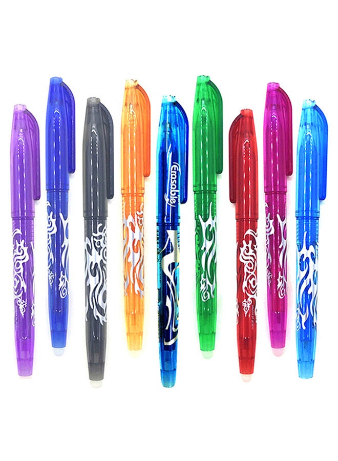 NIBEMINENT 9-Piece Erasable Bullet Neutral Gel Pen Set Multicolour - Image 1
