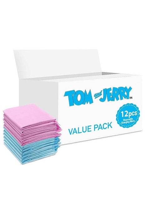 Tom And Jerry Disposable Changing Mats, 12 Counts