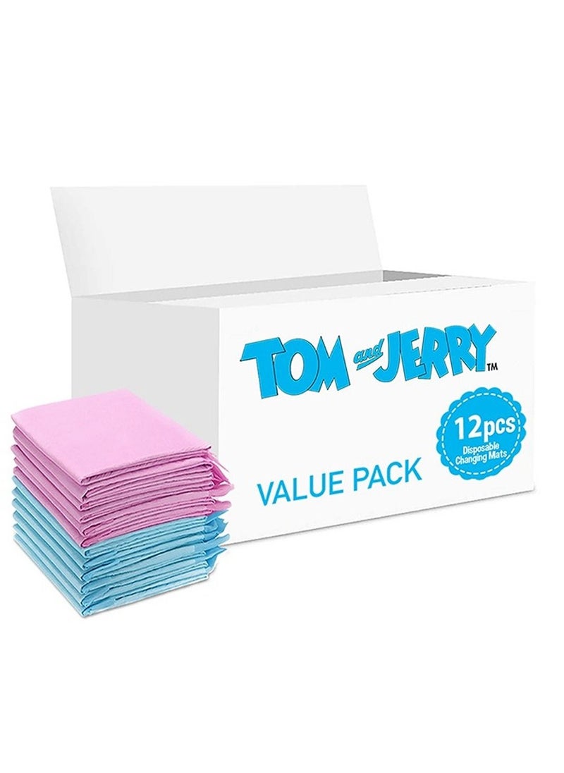 Tom And Jerry Tom And Jerry Disposable Changing Mats, 12 Counts  - Image 1