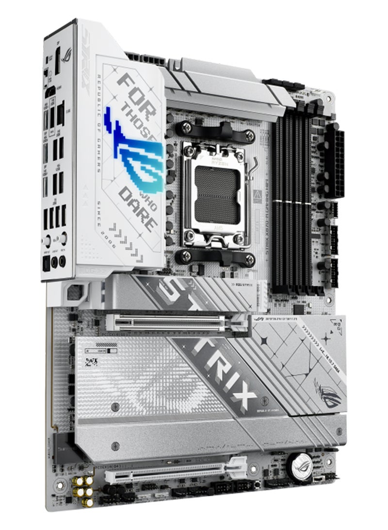ASUS ROG STRIX X870-A Gaming Wi-Fi ATX Motherboard, X870 Chipset, AM5 Socket, 4*DIMM DDR5 192GB Max Memory, 4*M.2, 1*PCIe 5.0*16, 1*2.5Gb Ethernet & Wi-Fi 7, Bluetooth v5.4, 1*HDMI, 1*DP, Dual USB4, Exclusive AI Technologies, Overclocking Technologies | 90MB1IF0-M0EAY0 White - Image 2