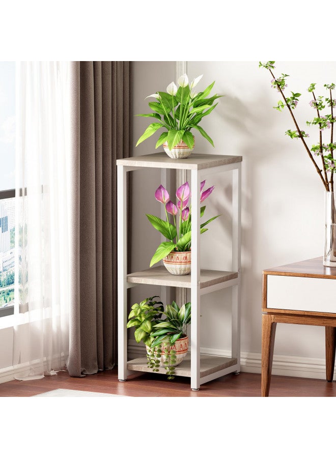 YIZAIJIA YIZAIJIA Plant Stand Indoor Corner Tall 3 Tier Metal Modern Flower Storage Plant Stands Holder for Living Room Balcony Garden,White (3 Tier-White)  - Image 3