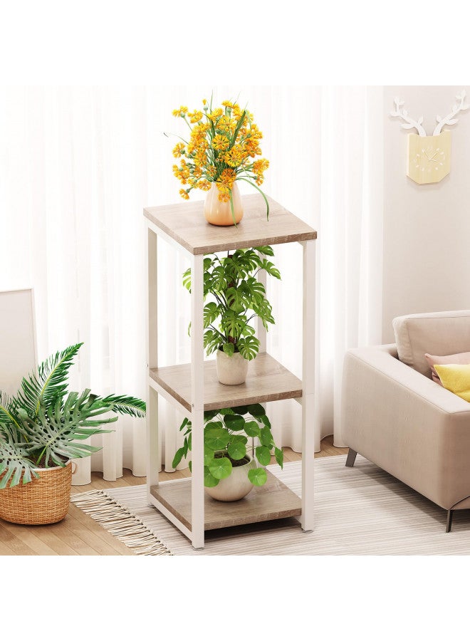 YIZAIJIA YIZAIJIA Plant Stand Indoor Corner Tall 3 Tier Metal Modern Flower Storage Plant Stands Holder for Living Room Balcony Garden,White (3 Tier-White)  - Image 1