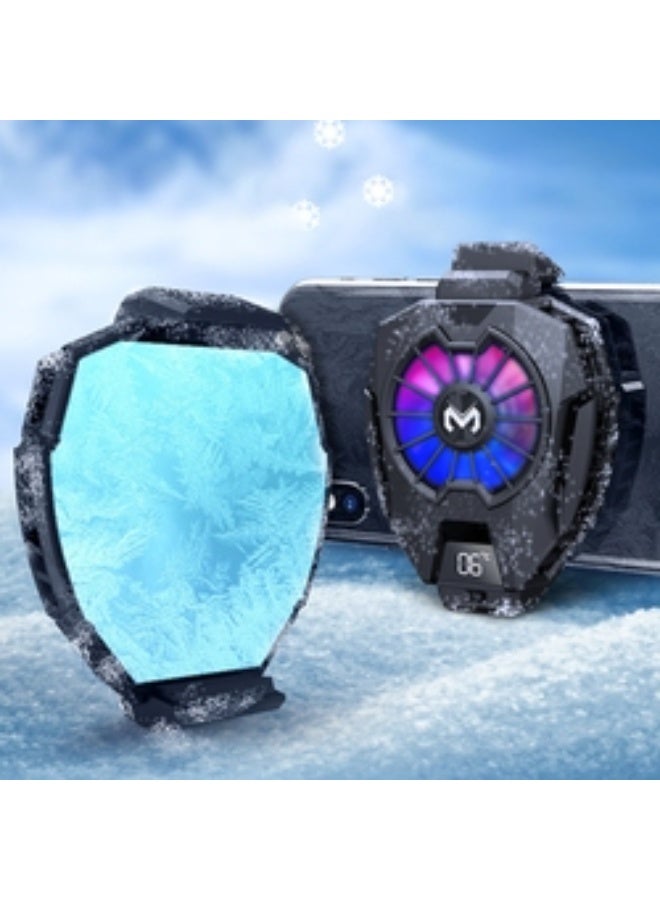 ميمو مبرد الهاتف المحمول DL05 شبه الموصل، مروحة تبريد محمولة خفيفة الوزن مع أضواء ملونة، تشغيل صامت، شاشة عرض درجة حرارة LED، شحن من النوع C، مشبك قابل للسحب للهواتف - Image 3