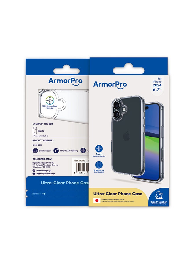 ArmorPro iPhone 16 Plus Clear Case Clear - Image 2