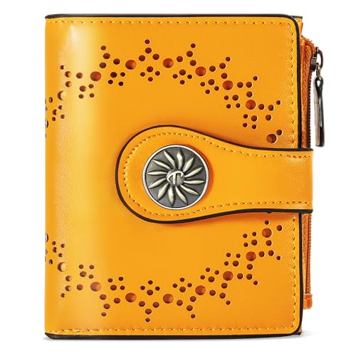 Tipmile Small Wallet for Women Bifold RFID Blocking Card Holder Leather Wallets with Zipper Coin Pocket - Image 1