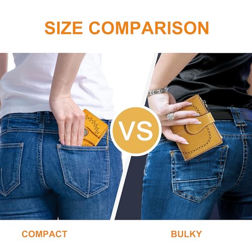 Tipmile Small Wallet for Women Bifold RFID Blocking Card Holder Leather Wallets with Zipper Coin Pocket - Image 4