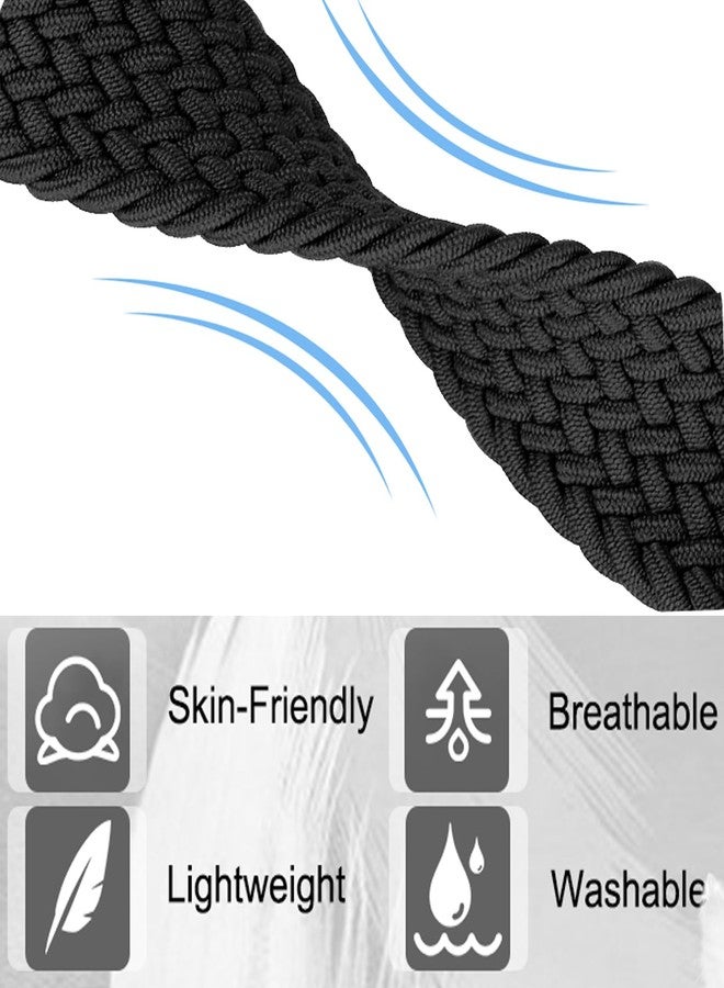 ShuYo Braided Stretchy Solo Loop Compatible for Fitbit Charge 4 / Charge 3 / Charge 4 SE for Women Men, Nylon Elastic Straps Wristbands for Fitbit Charge 4, 5 Packs A - Image 2