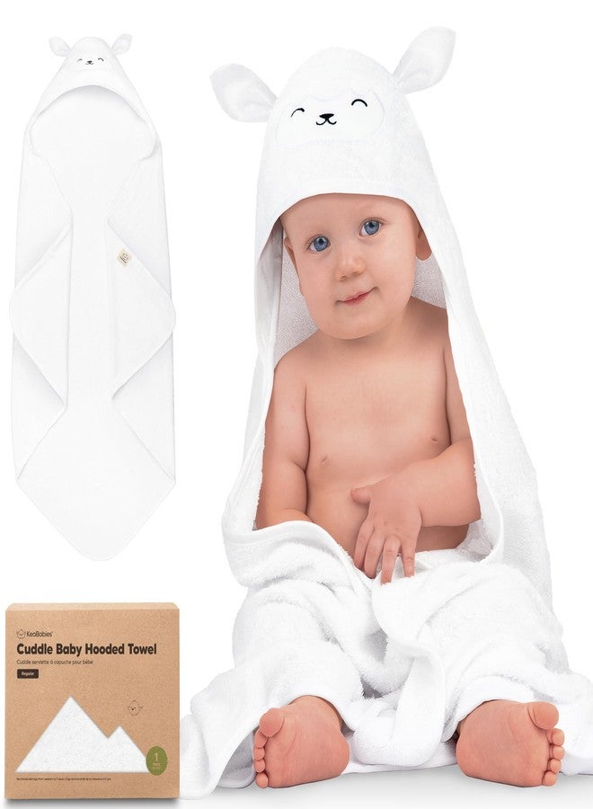 KeaBabies Hooded Baby Towel for Newborn - Viscose Derived from Bamboo Large Baby Bath Towels with Hood for Boys, Girls, Toddler, Extra Absorbent & Soft Newborn Bath Essentials (Lamb) - Image 1