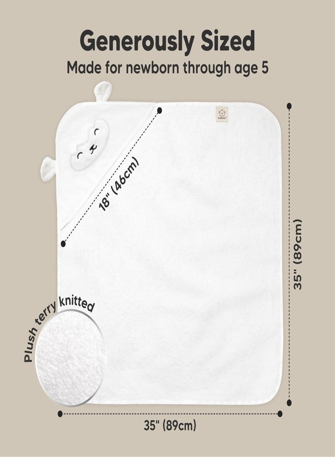 KeaBabies Hooded Baby Towel for Newborn - Viscose Derived from Bamboo Large Baby Bath Towels with Hood for Boys, Girls, Toddler, Extra Absorbent & Soft Newborn Bath Essentials (Lamb) - Image 4