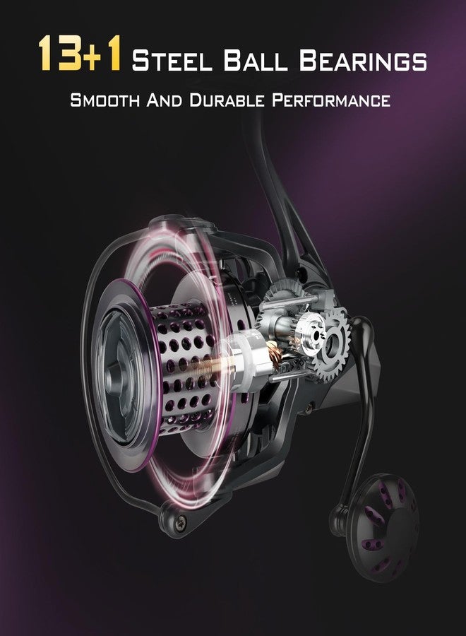 THKFISH Saltwater Spinning Reel 10000 Surf Fishing Reels Saltwater,13 +1 BB,45LB Max Drag,Ultra Smooth Heavy Duty Reel with CNC Aluminum Spool Reels for Long Cast - Image 2