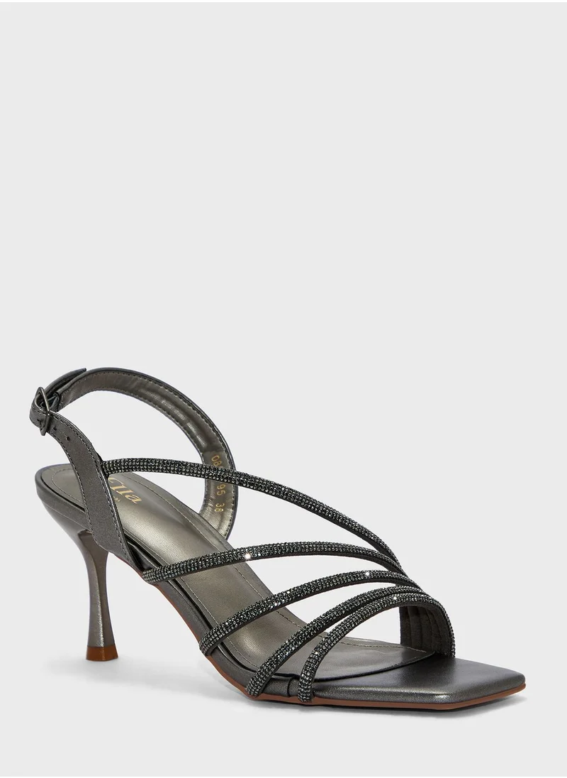 ايلا ليمتد اديشن Strappy Embellished Heeled Sandals