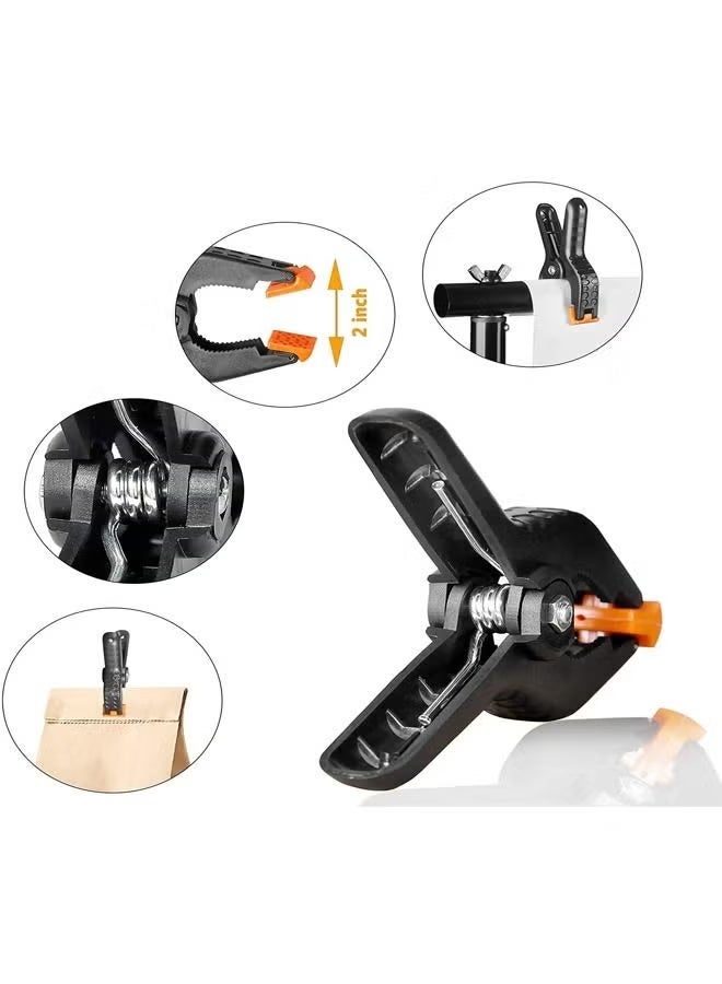 بادوم حامل خلفية بادوم 6.5 × 10 أقدام، 2 × 3 أمتار مع مشبك زنبركي، نظام دعم حامل خلفية الصور والفيديو والحفلات لحفلات الزفاف والتصوير الفوتوغرافي وشاشات الإعلانات والحفلات، مع حقيبة حمل - Image 4