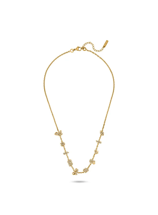 بالم انجلز Emblema Yellow Gold Plated Stainless Steel Chain Necklace for Women