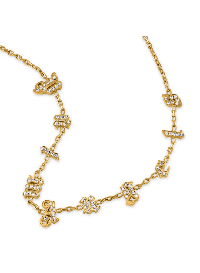بالم انجلز Emblema Yellow Gold Plated Stainless Steel Chain Necklace for Women