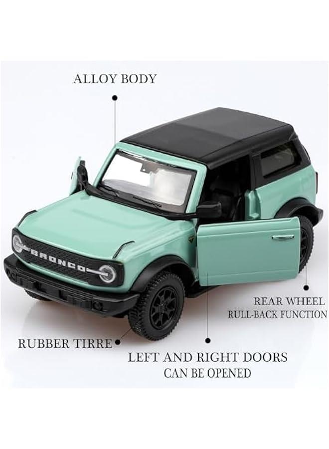 1/36 Scale Ford Bronco Diecast Car Models,Pull Back Vehicles Bronco Toy Cars,Cars Gifts for Boys Girls （Shelter Green） - Image 3