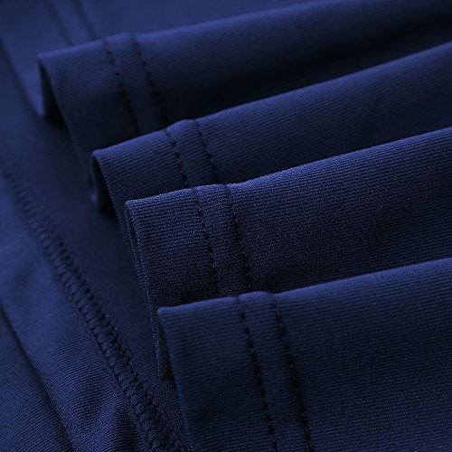 Arolina Women's Stretchy Wide Leg Palazzo Lounge Pants Casual Comfy High Waist Palazzo Pants Navy Blue - Image 4