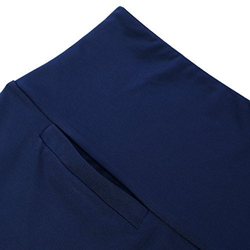 Arolina Women's Stretchy Wide Leg Palazzo Lounge Pants Casual Comfy High Waist Palazzo Pants Navy Blue - Image 3