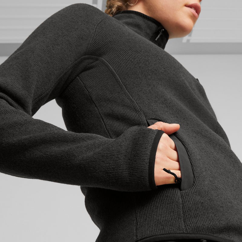 PUMA SEASONS Womens Grey Running Fleece Top Pullover - Image 3