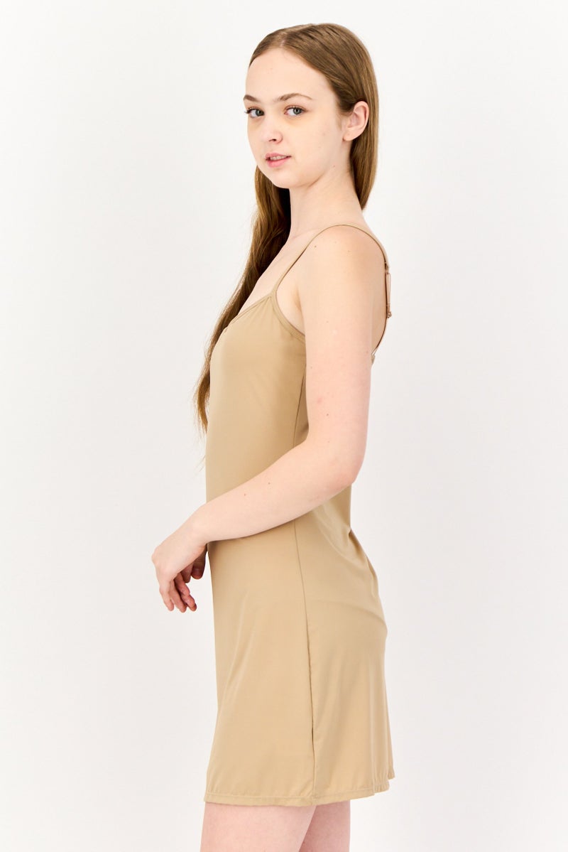 bebe Women 2 Pieces Plain Sleeveless Sleepwear Dress, Multicolor - Image 3