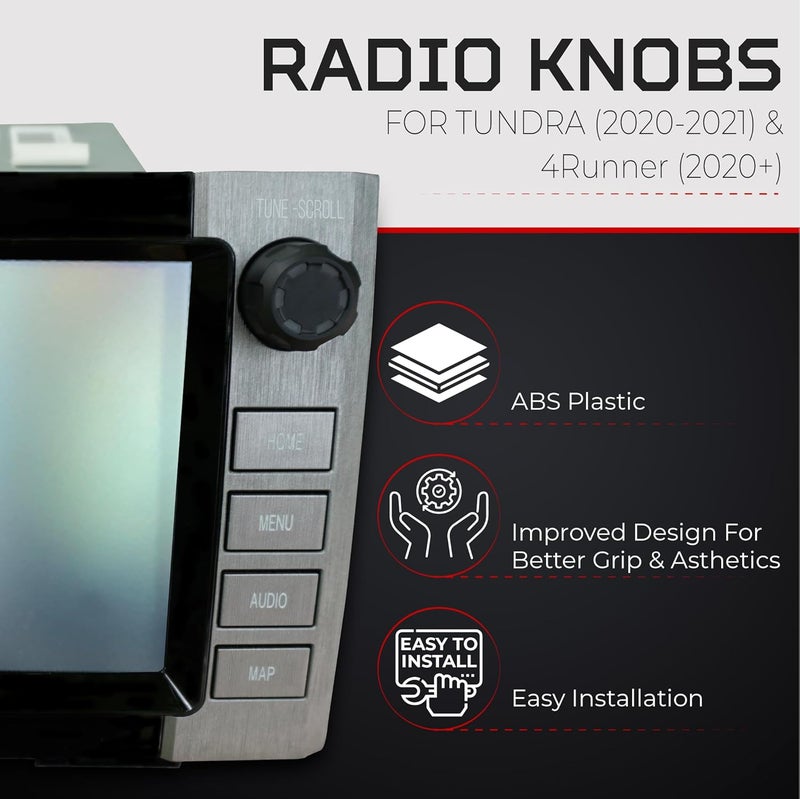 AJT DESIGN Radio Knobs for Toyota Tundra and 4Runner - Image 4