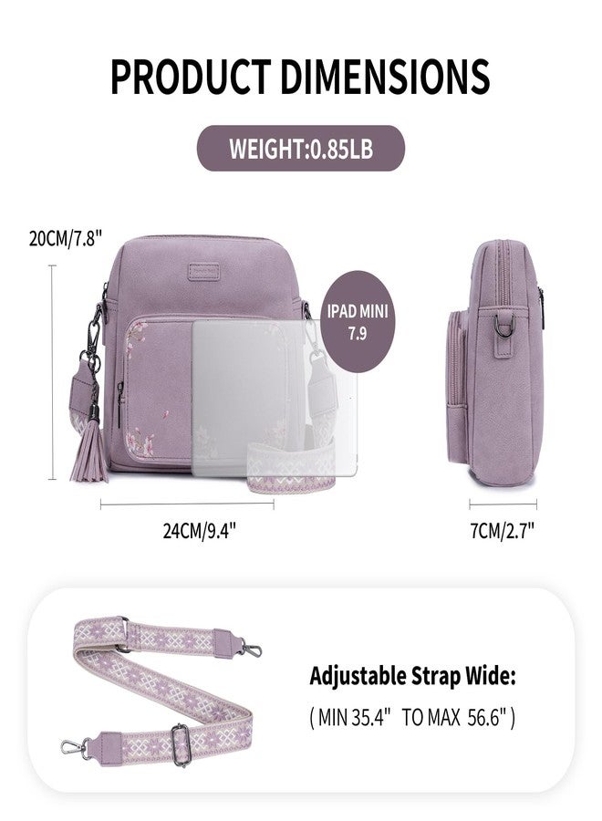 Pomelo Best Crossbody Purses for Women, Soft Leather Medium Cross Body Bags Woman, Shoulder Bag with Adjustable Strap Travel, Purple - Image 4