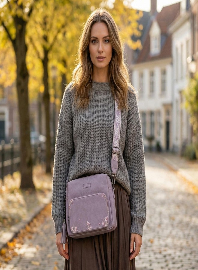 Pomelo Best Crossbody Purses for Women, Soft Leather Medium Cross Body Bags Woman, Shoulder Bag with Adjustable Strap Travel, Purple - Image 2