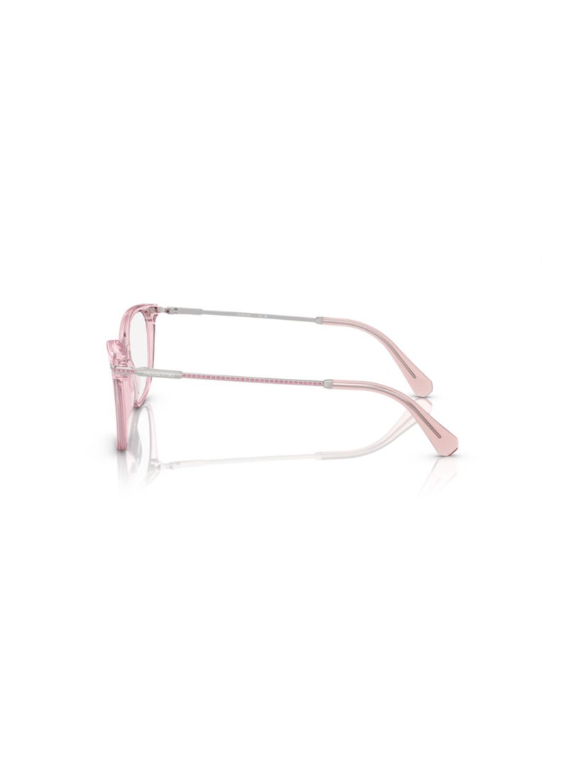 SWAROVSKI Swarovski Woman Square  Eyeglasses- Sk 2010 - Lense Size:52Mm - Trasparent Rose  - Image 2
