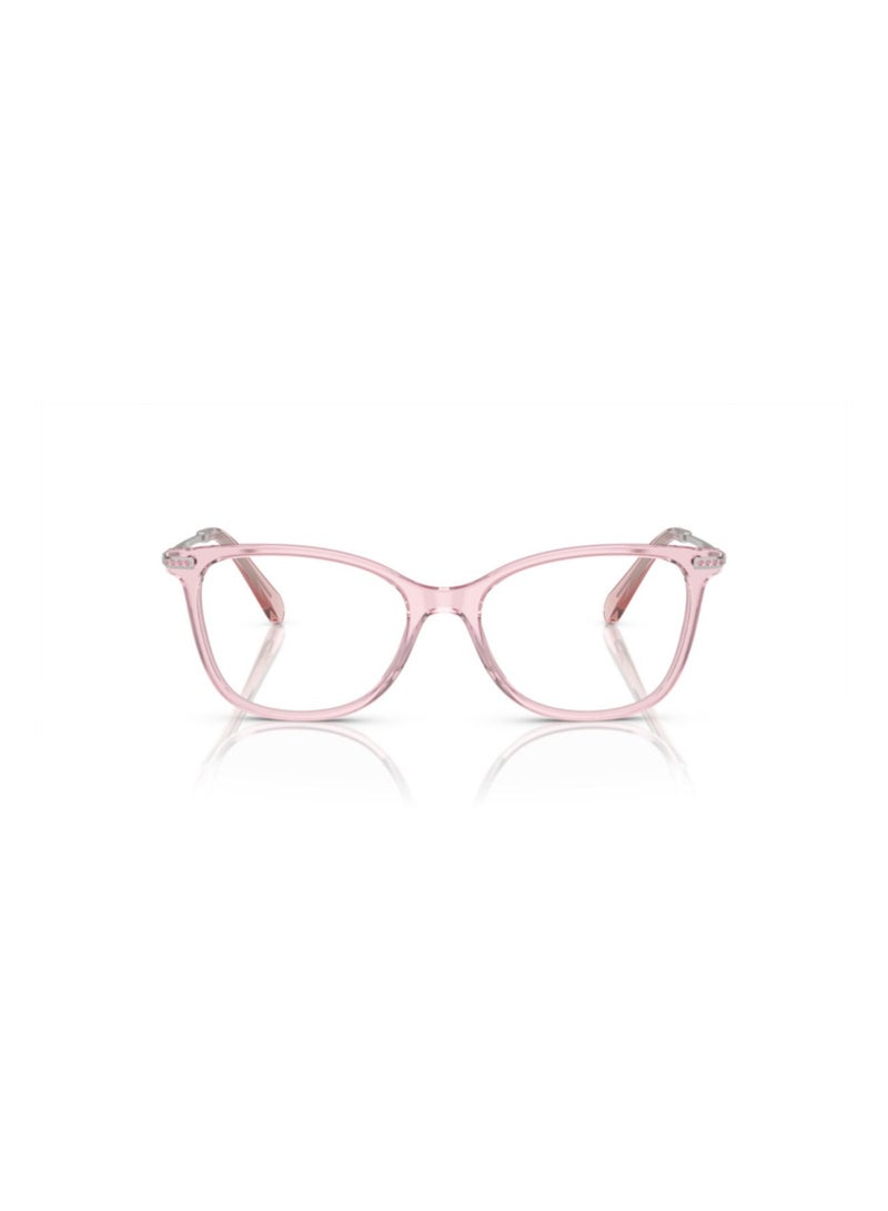 SWAROVSKI Swarovski Woman Square  Eyeglasses- Sk 2010 - Lense Size:52Mm - Trasparent Rose  - Image 4