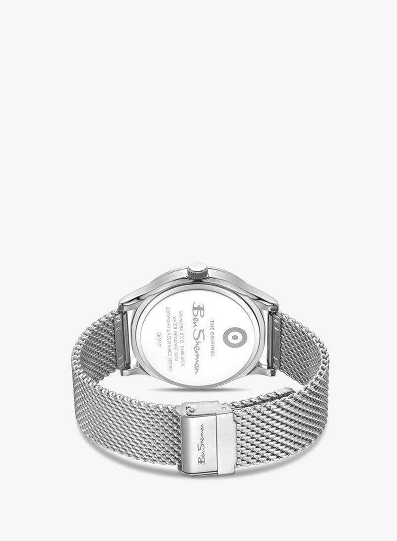 Ben Sherman St Albans Blue Dial Stainless Steel Bracelet Multifunction Watch for Men, 43.5mm - Image 3
