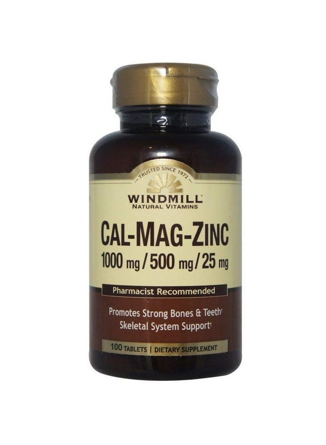 Windmill Calcium, Magnesium and Zinc Tablets 100 Tablets