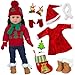 Ebuddy Doll Clothes  Accessories  Christmas Santa Costume Set for 17  18 Inch Dolls Including Xmas Tree Sweater Set - Image 4