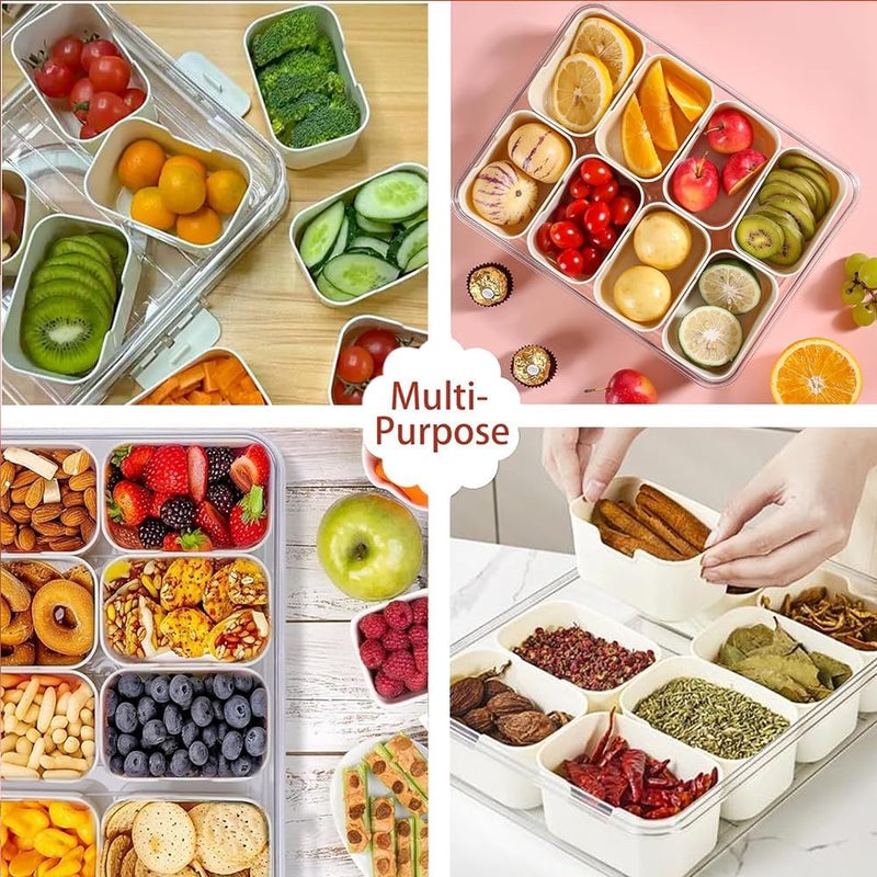 Niralasa Niralasa Snack Box Container, Divided Serving Tray with Lid Snackle Box Container, Snack Organizer for Adults Fruit Tray, Veggie Tray, Perfect for Party, Entertaining - Image 5
