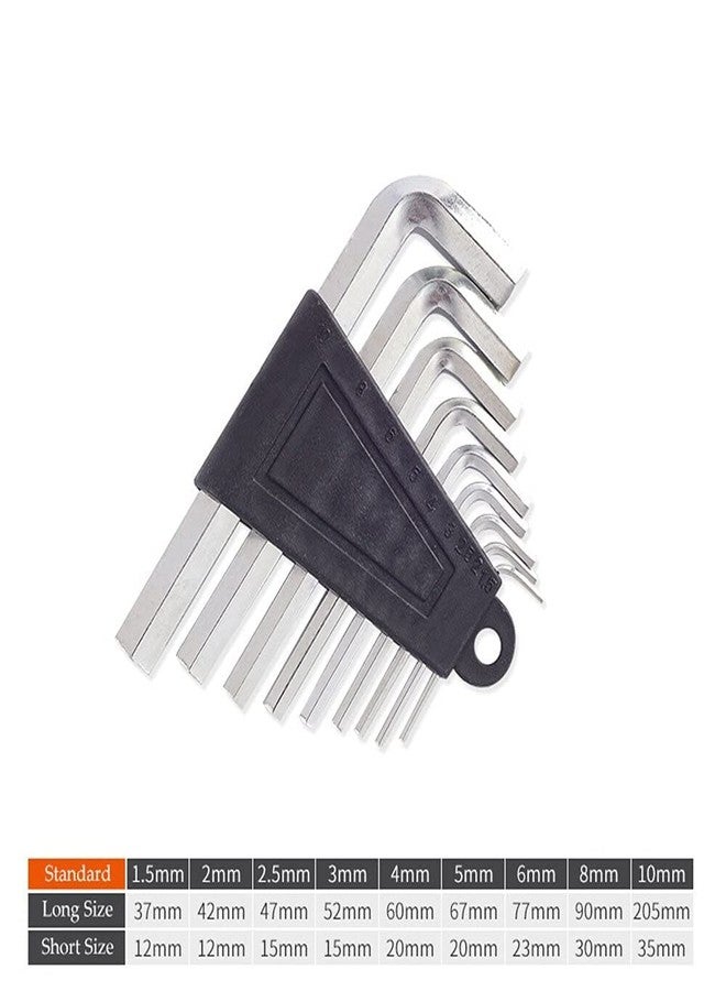 MLD 9Pcs/Set Mini Allen/Hex Keys Socket Spanner Kit Steel Hexagon Wrench Set For Repair Bicycle Hand Tool (Metal and Steel) (Multicolor) (Hex Keys) - Image 2