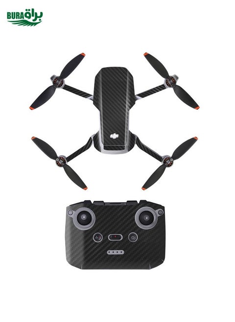 Sunnylife MM2-TZ452 For DJI Mini 2 Waterproof PVC Drone Body + Arm + Remote Control Decorative Protective Stickers Set(Carbon Pattern Black)