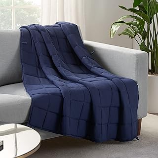 Serta SERTA Zen Rest Wrinkle Resistant Adult Heavy Weighted Throw Blanket Filled with Glass Beads, 10 lbs (48 in x 72 - Image 1
