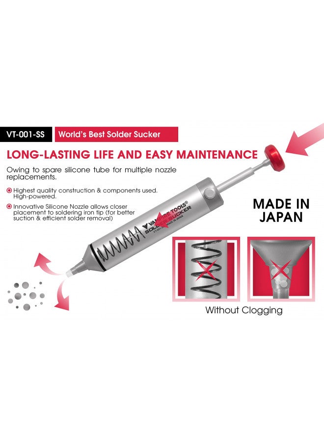Vampliers Premium Solder Sucker Made in Japan Heavy Duty Desoldering Pump High Power Vacuum Suction - Image 3