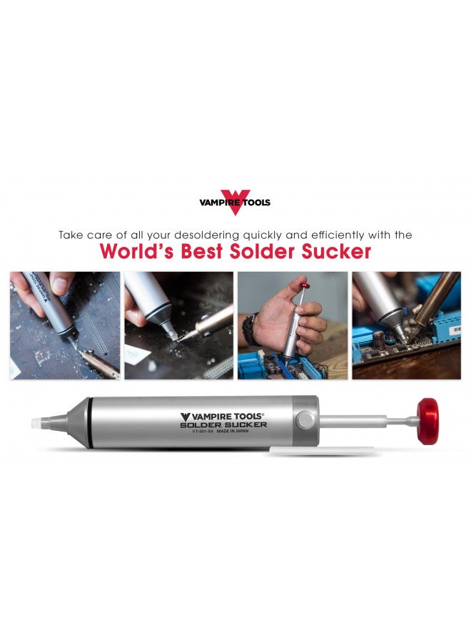 Vampliers Premium Solder Sucker Made in Japan Heavy Duty Desoldering Pump High Power Vacuum Suction - Image 1
