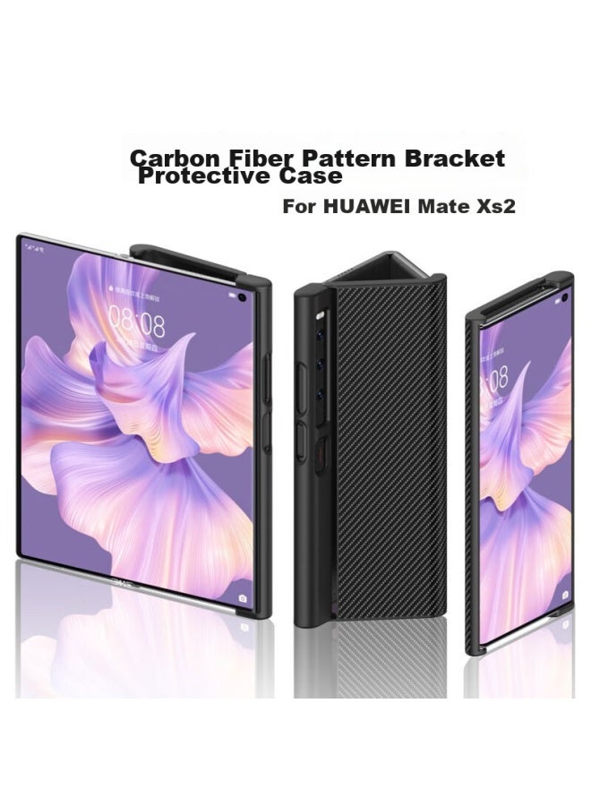 Stryfer Phone Case For Huawei Mate Xs2, Foldable Screen Huawei Mate Xs2 Collector's Edition Phone Case, Semi-enclosed Shockproof Quick-change Stand For Men - Diagonal Leather Texture - Image 3