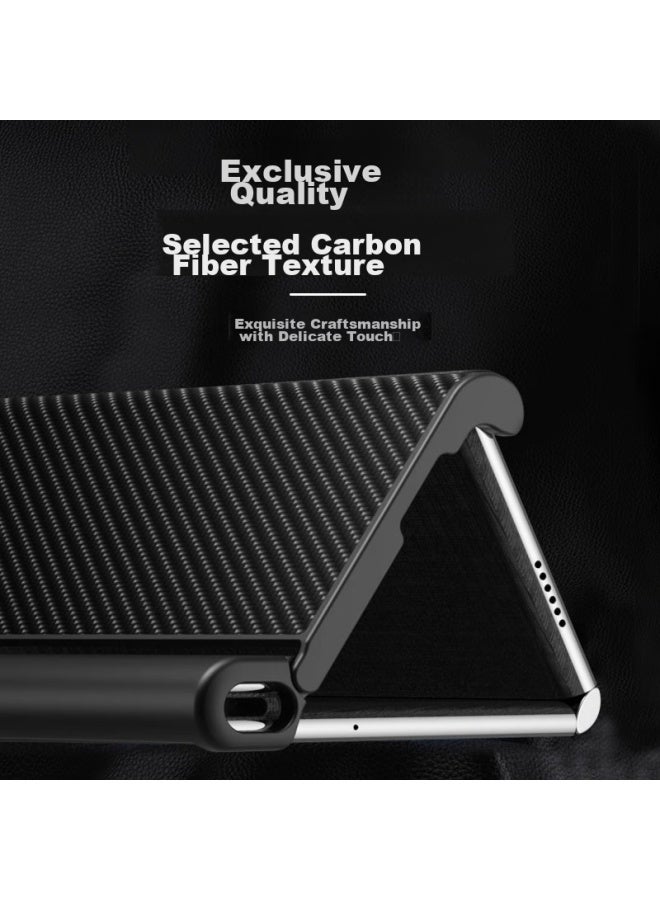 Stryfer Phone Case For Huawei Mate Xs2, Foldable Screen Huawei Mate Xs2 Collector's Edition Phone Case, Semi-enclosed Shockproof Quick-change Stand For Men - Diagonal Leather Texture - Image 5