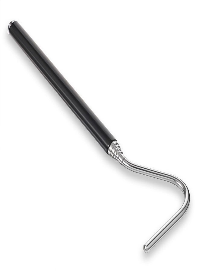 Bremorou Stainless Steel Extensible Snake Hook 26 Inches, Retractable Reptile Hook Foldable Stainless Steel Snake Tool Portable Mini Snake Hook For Ball Python Snake Stick Pick-Up Handling Tool, Black - Image 1